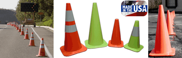 Solid Color Fluorescent Traffic Cones