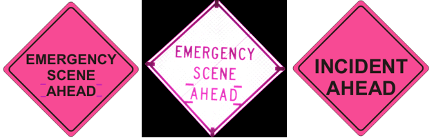 Reflective Pink Emergency Management Signs