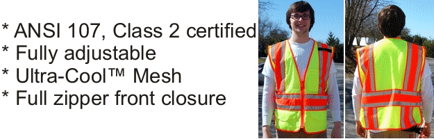 Adjustable Ultra-Cool™ Mesh Class 2 Vests