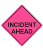 48 inch Reflective Pink Emergency Mgmt Roll-Up Sign