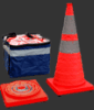 Four (4) Cone 28" Collapsible Traffic Cone Kit