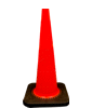 Orange 28" 7.0 Lb. 'Slim-Line' Traffic Cone w/Black Base