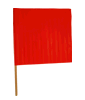 24" Economy Orange PVC Construction Flag