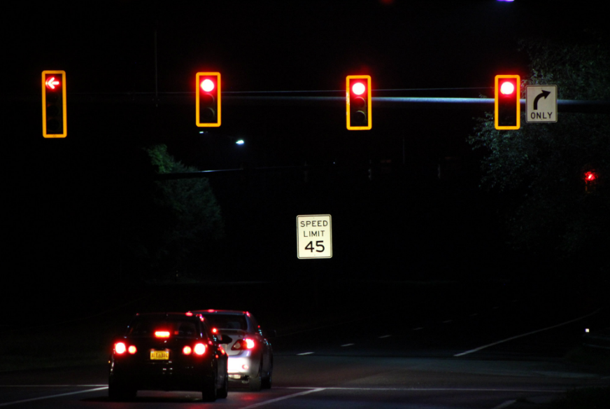 back plate traffic lights for public safety roadway tech