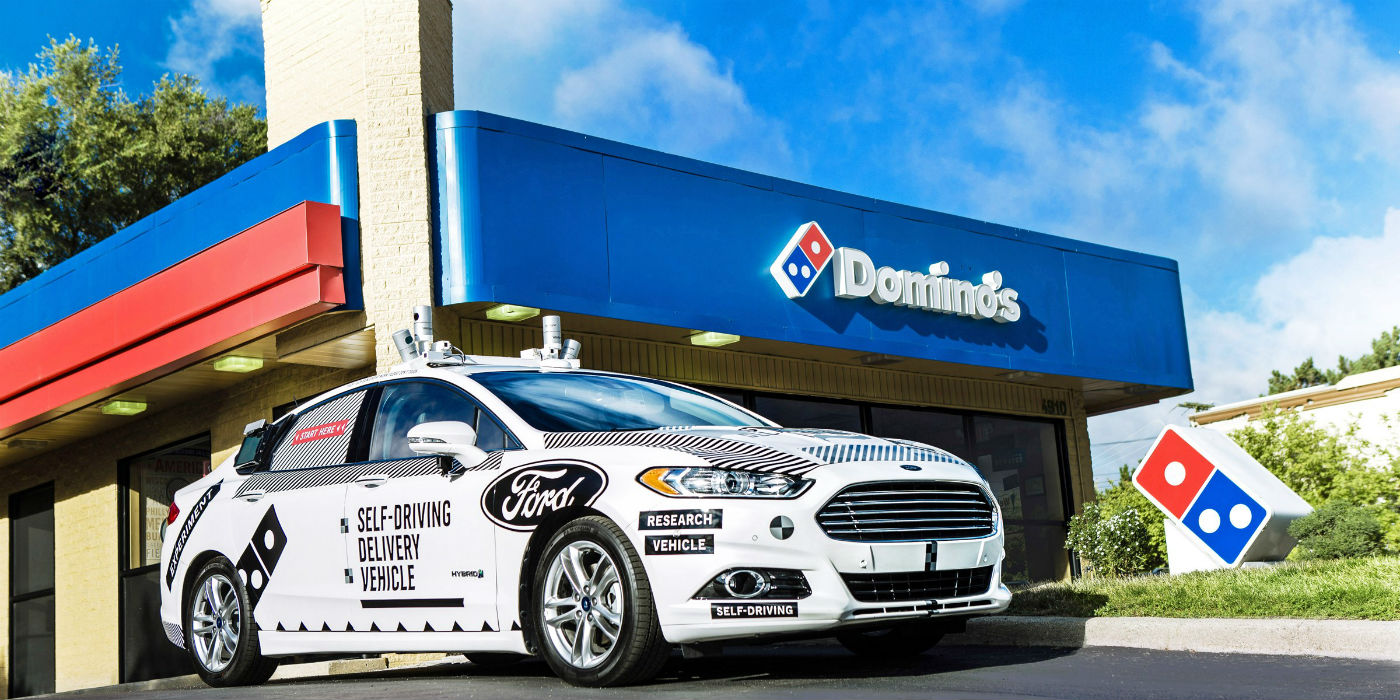 ford dominos autonomous pizza delivery autonomous car technology self driving cars